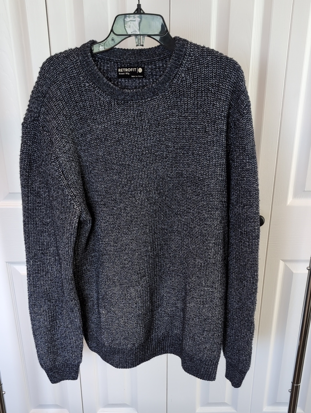 Retrofit Men's Crewneck Sweater in Navy Heather